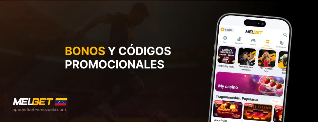 Bonos y códigos promocionales - App Melbet Venezuela