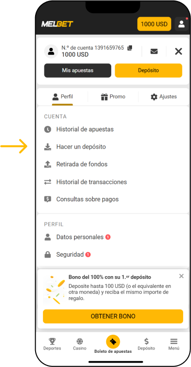 Cómo depositar fondos en MelBet - App Melbet Venezuela