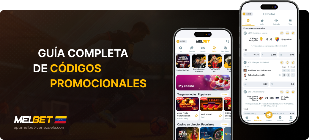Guía completa de códigos promocionales - App Melbet Venezuela